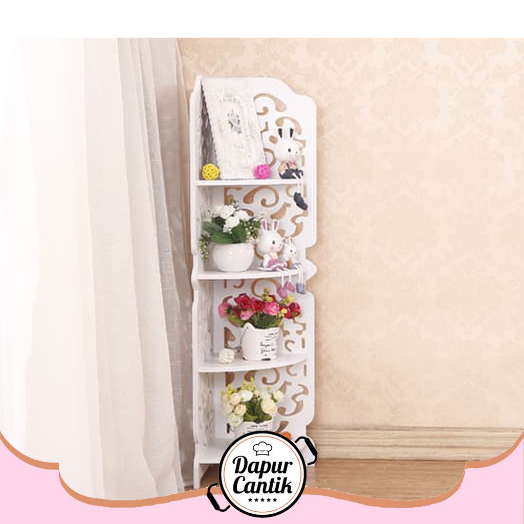 DapurCantik 2300gr Stand Corner Rack 4 Layer Rak  Sudut  