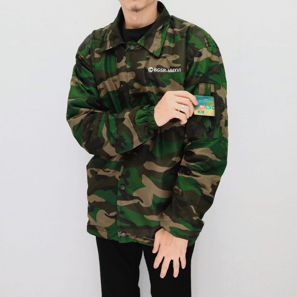 jaket coach camo bgsr jaket pria