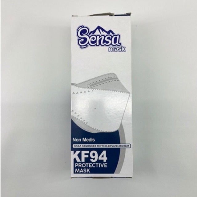 Masker earlop KF94 SENSA Masker 4 ply 4D Model Convex isi 20pcs/box