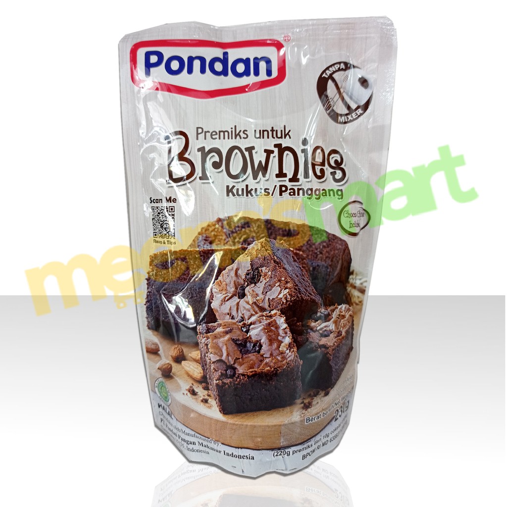 Pondan Brownies Kukus/Panggang 230 gr