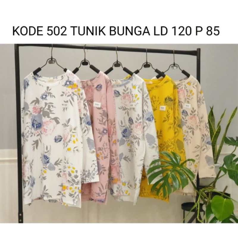 TUNIK KAOS IMPORT | TUNIK IMPORT MURAH | NEW KAOS TUNIK BUNGA IMPORT ATS867