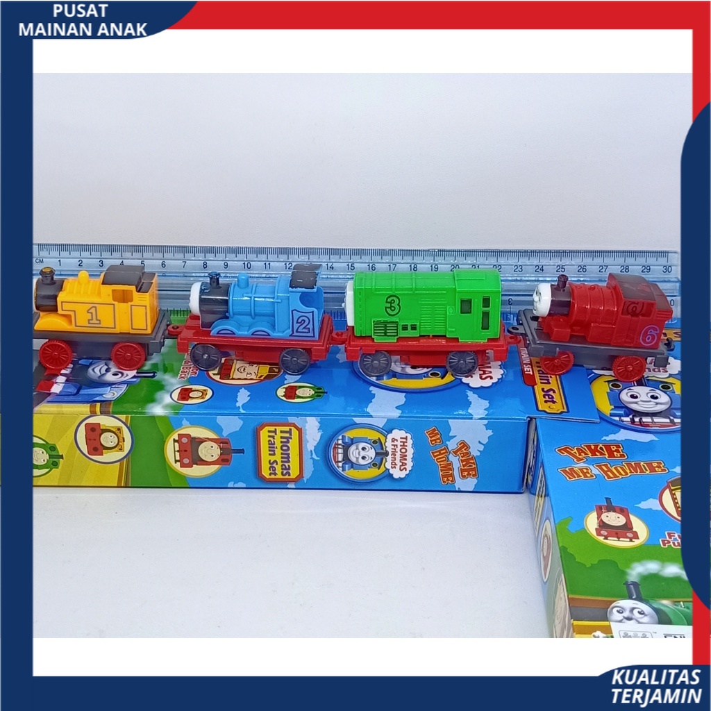 Mainan Anak Isi 4 PCS  Set Mobil Kereta Api Thm &amp; Friend PullBack / Train Play SNI Berkualitas