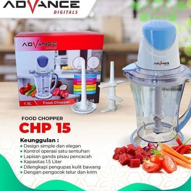 Bisa Cod!!! Advance Food Chopper CHP-15 Penggiling Pencincang Bumbu Daging Berkualitas