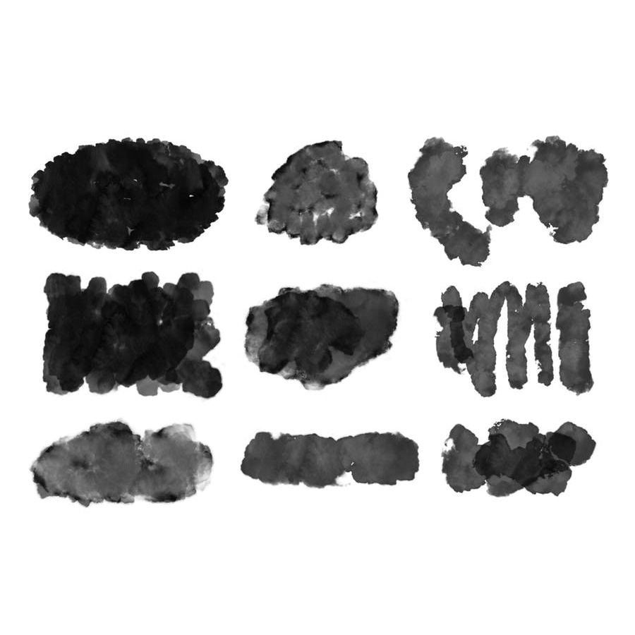 75 Wet Ink - Photoshop Stamp Brushes