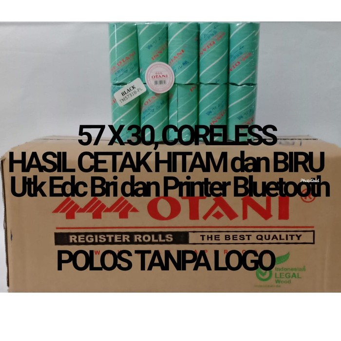

Murah Kertas Struk Thermal Edc BRI 57x30 Isi 10Roll - Hitam Keren