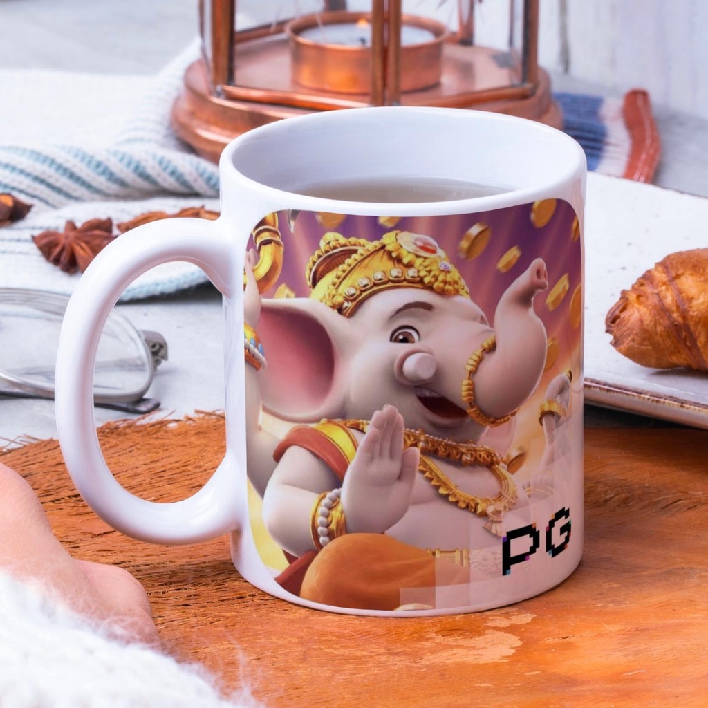 Mug PG Soft Ganesha Gold