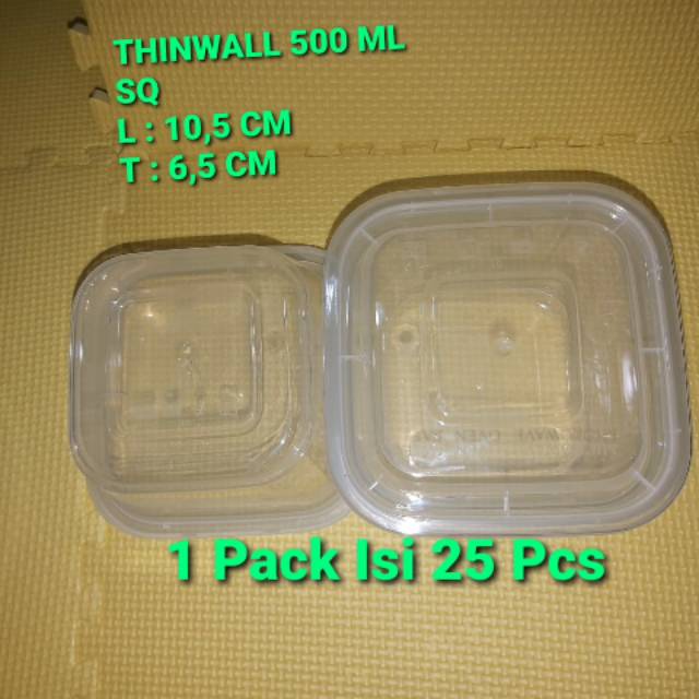 THINWALL DM 500 ML SQ KOTAK MAKAN 500 ML KOTAK PERSEGI