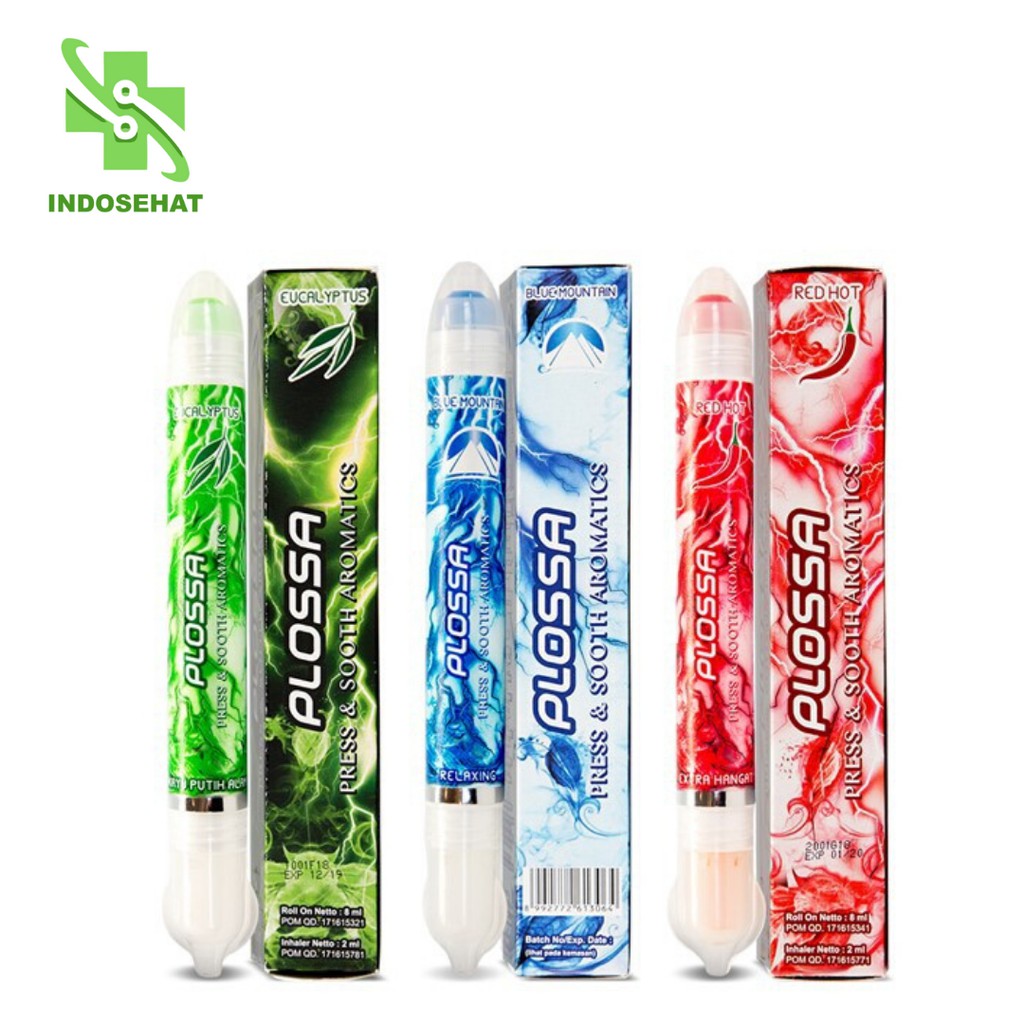 Plossa Minyak Angin Aromatherapy (Biru/Hijau/Merah) | Shopee Indonesia