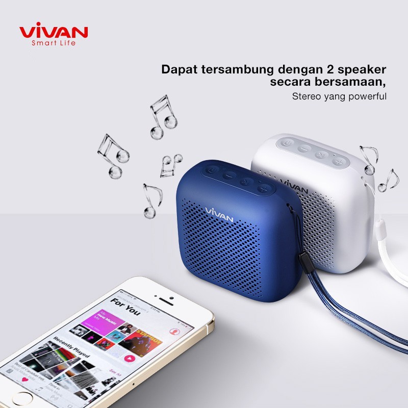 Speaker Bluetooth Waterproof VIVAN VS1 Outdoor Speaker Aktif Mini Support USB &amp; SD Card