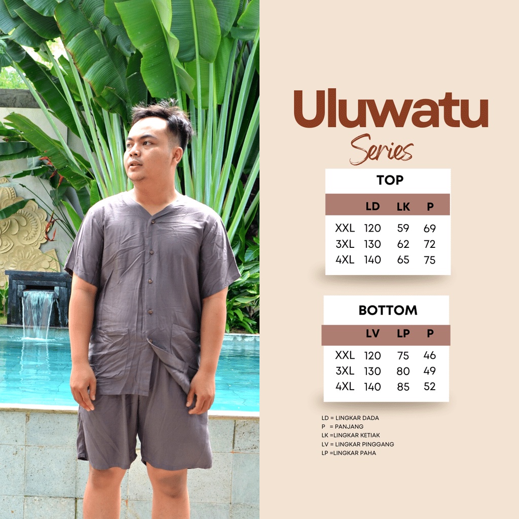 Balicihui Piyama Uluwatu Series Piyama Pria Piyama Jumbo Big Size Plus Size