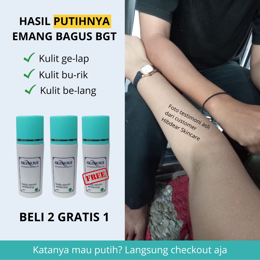 Hand Body Wanita Pria Pemutih Kulit Tubuh Permanen 100ml BPOM Original Halal Skinnova Body Lotion