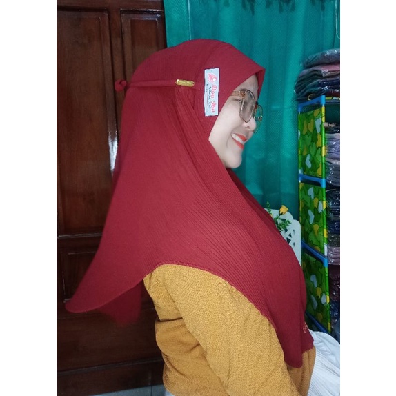 JILBAB INSTAN CERUTY PET TALI PLISKET ORIGINAL DOA IBU/PET TALI PLISKET/PLISKET CERUTY ORI DOI