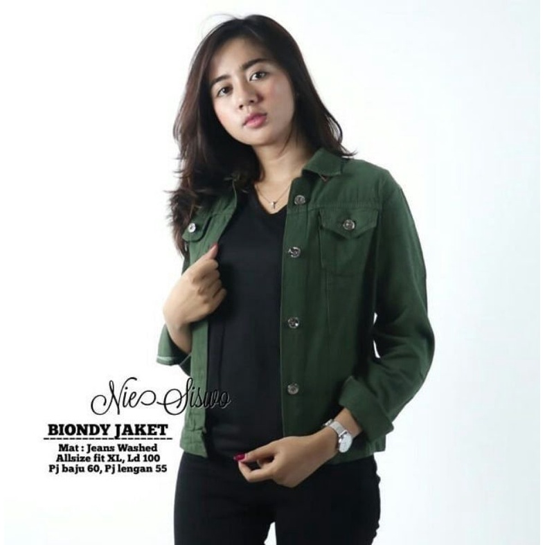 JACKET JEANS WANITA BIONDY  DENIM JAKET DENIM WANITA JAKET CEWE CEWEK JAKET MURAH TERBARU