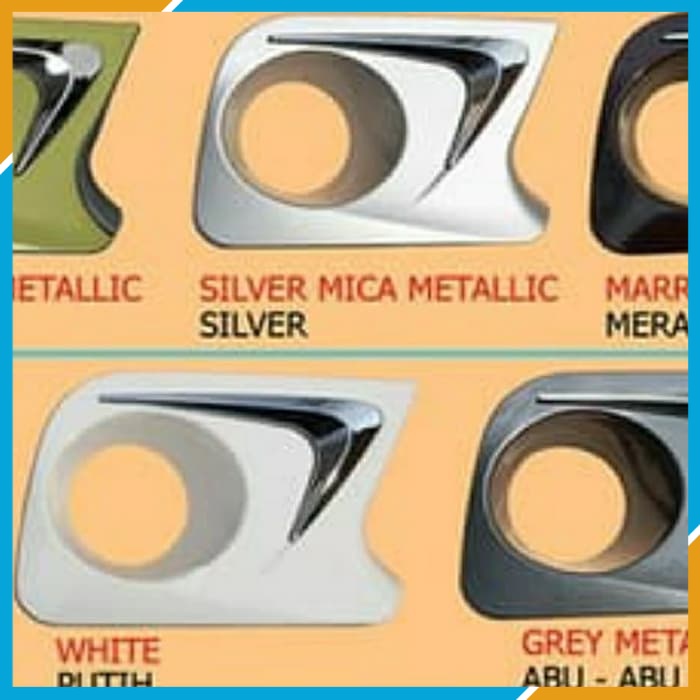 VARIASI Ring lampu foglamp TOYOTA ALL NEW AVANZA tipe G 2012-2013 / ALL NEW XENIA putih hitam silver