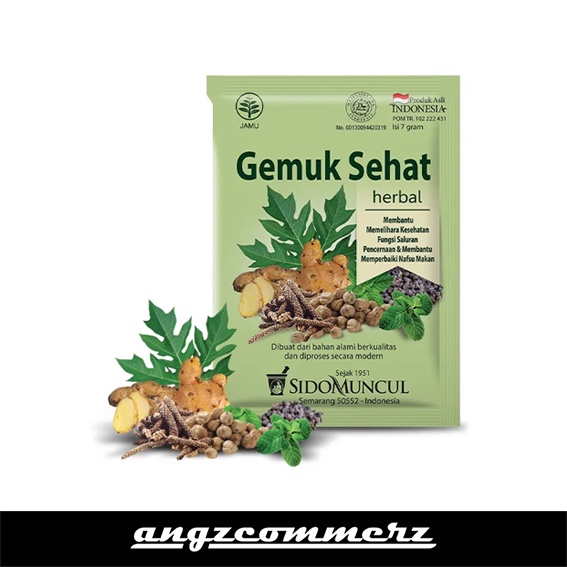 

SIDOMUNCUL Jamu Herbal Gemuk Sehat Minuman Serbuk Penambah Nafsu MakanSY