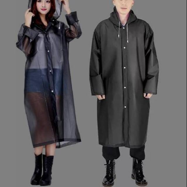 Jas hujan sepeda motor portable poncho unisex dewasa L