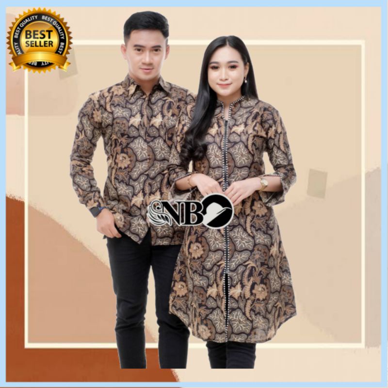 Maura Couple - Sania Ruffle Batik Couple ori Ndoro jowi DNT Garansi Motif Raja Ampat