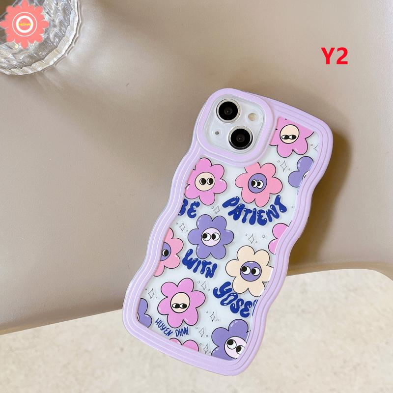 Ins Korea Kartun Lucu Smiley Bunga Casing Samsung A14 A04 A04S A32 A50 A50s A03 A13 A03s A04E A20 A30 A20S A53 A33 A51 A21s A52 A23 A12 A02s A22 A31 A30s A52s A11 M22 M32 M12