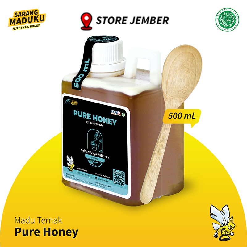 

Madu Murni Asli Nektar Bunga Raw Honey 100% - 500 ML