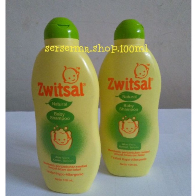 Zwitsal Shampoo Natural Baby shampoo 100ml dengan Alovera kemiri seledri &amp; Classic Baby shampoo 100ml