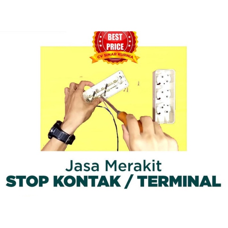 Rakit Stop Kontak Steker Kabel Listrik