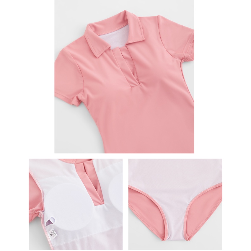 WiZi Wanita One Piece Model Lengan Pendek Swimsuit