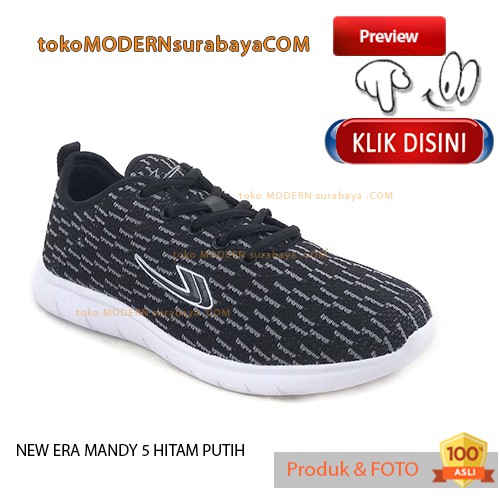 NEW ERA MANDY 5 HITAM PUTIH sepatu wanita sepatu casual sneakers