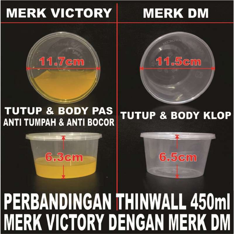 Thinwall 450ml Bowl Mangkok Bulat Rata Dus Semua Jasa Kirim Ekspedisi Cup Puding Tempat Makan