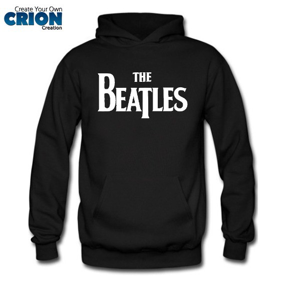 Sweater Hoodie The Beatles Logo Dengan Bahan Sablon Timbul