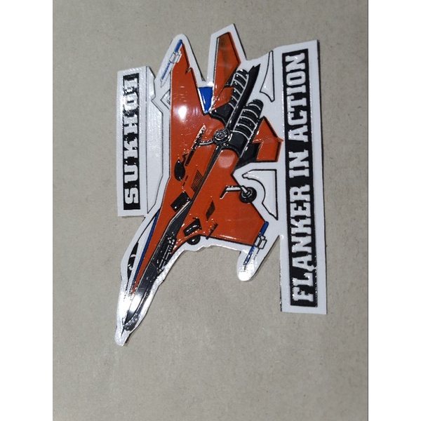 Stiker Embos Sukhoi Oren | Stiker kaca Pesawat | Stiker embos Pesawat