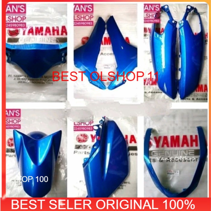 COVER BODY HALUS FULL SET YAMAHA NMAX BIRU ORIGINAL YAMAHA 2015-2018