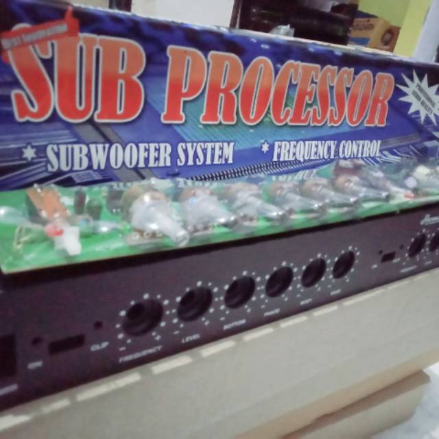 Paket Box Plus Kit Sub Processor Audio Processor Plus Subwoofer