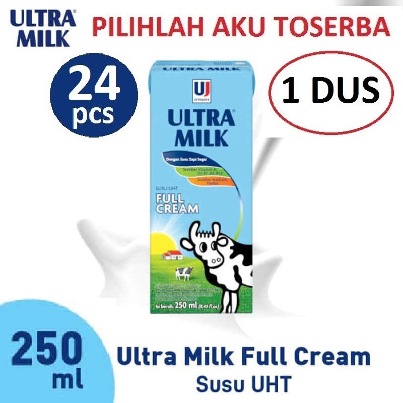 Susu Ultra Full Cream - 250 ml - (1 DUS ISI 24)