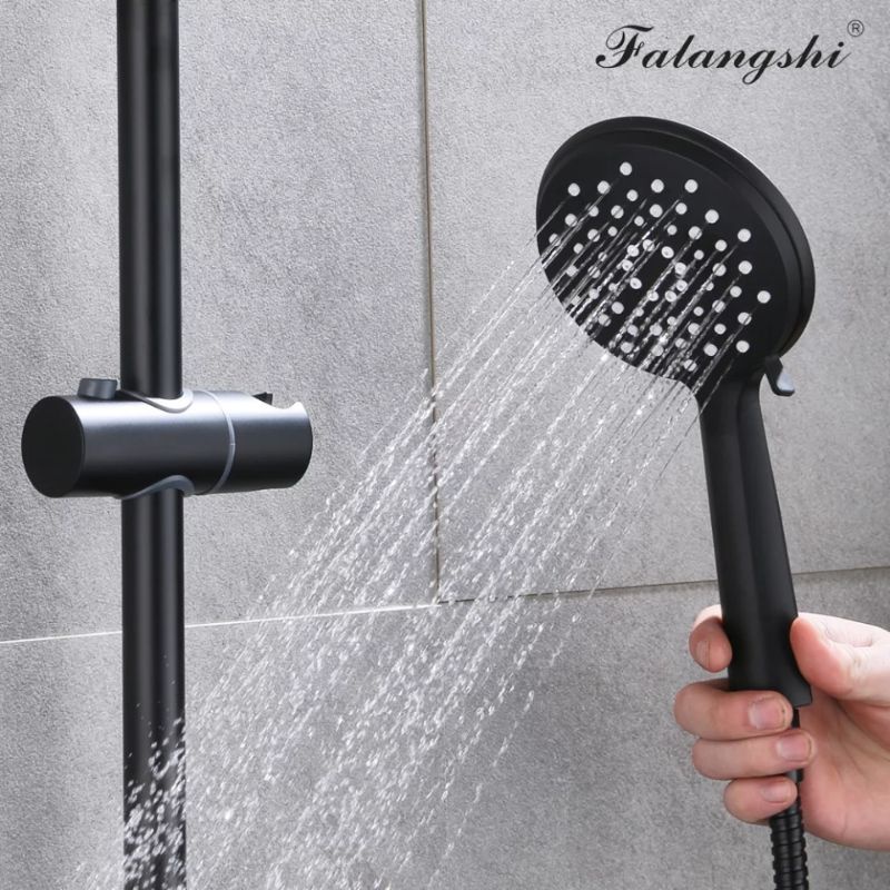 Shower Coulomn Carlo Fiotini Favious Stainless SUS 304 Kran Tiang Black Tebal