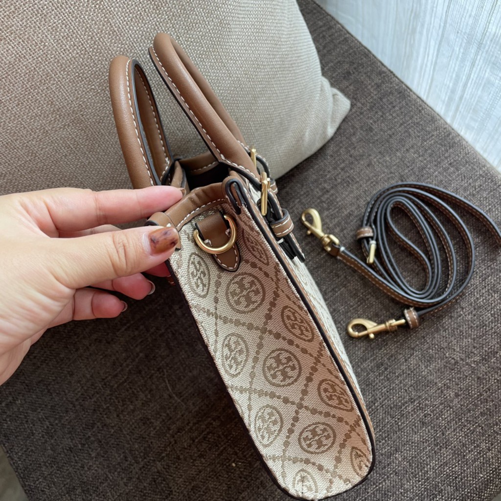 TAS WANITA SELEMAPANG BAHU TORY BURCH T - MONOGRAM JACQUARD MINI N/S TOTE (87146)