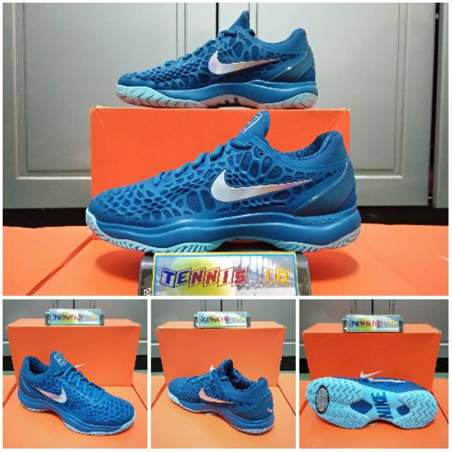 Sepatu Tenis Tennis Nike Air Zoom Cage 3 HC RAFA - Blueee