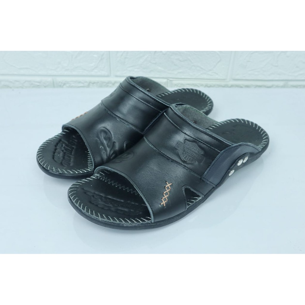 kulit asli Sandal pria kulit harley davison ban 2 bridgeslopv sandal casual formal pria hangout s017