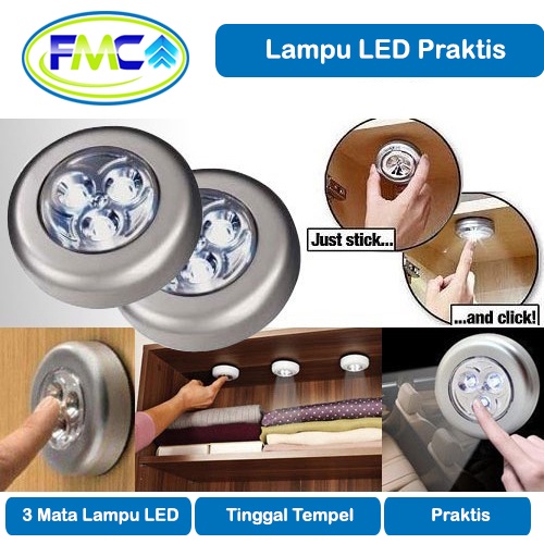 Lampu Darurat Emergency LED Tempel Stick and Click  Praktis Murah Multifungsi Serbaguna