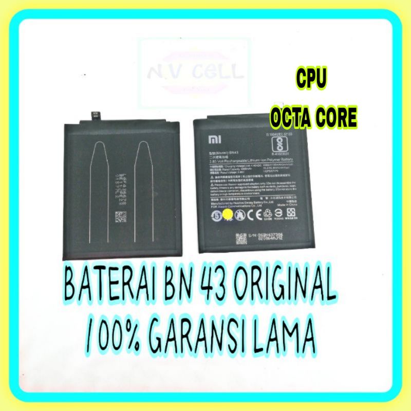 BATTERY REDMI NOTE 4X SNAPDRAGON / BATERAI XIAOMI REDMI NOTE 4X/ BATERAI  XIAOMI BN43 / BATERAI REDM