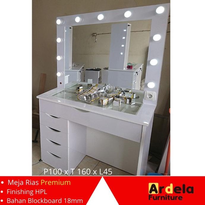 HZ437 MEJA RIAS VANITY MIRROR LAMPU PREMIUM FINISHING HPL SDFDSF65C