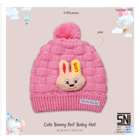 Boboko Topi Rajut Kupluk Bayi Newborn baby Hat Tebal Premium