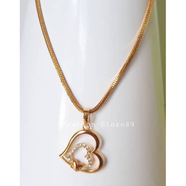 Kalung love xuping Jewelry L2x import perhiasan lapis emas / kalung fashion xuping yaxiya