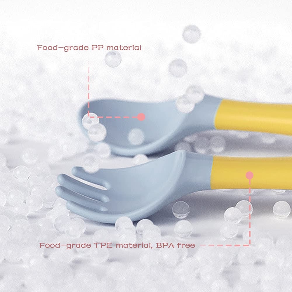 [BAYI &amp; EMAK] - Sendok Garpu Bayi Soft Silicone Spoon - LP712 - Yellow