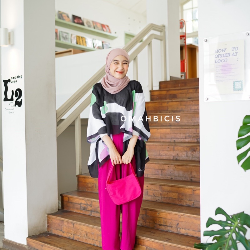 Dahlia kimono scarf by omahbicis- Scarf outer- Outerscarf kekinian