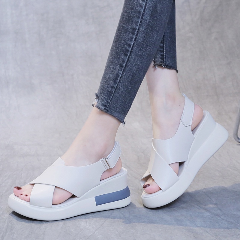 HS / Sandal Wedges Wanita  Premium S-10