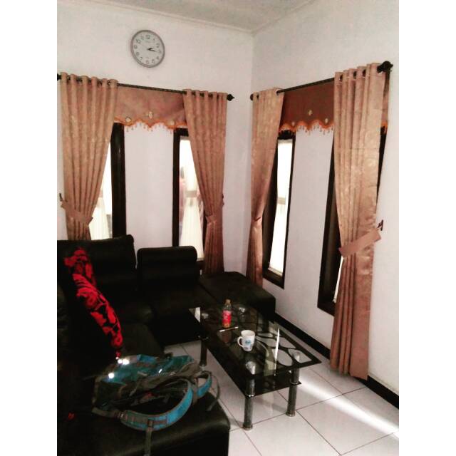 Gorden polos embos coklat muda jadi#siap pakai#