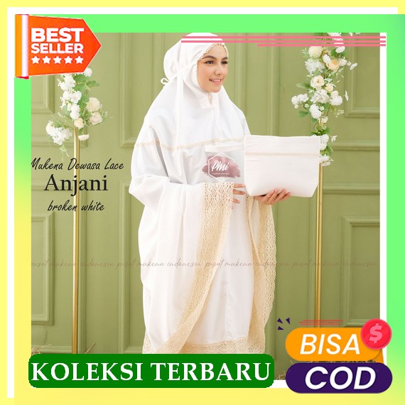 Mukena Mukenah Mokena Muknah Wanita Remaja Ibu Dewasa Bordir Mewah Elegan Murah Jumbo Bahan Katun Mi