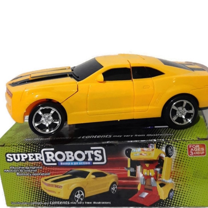 Mobil Transformers Kuning Mainan Anak Laki Laki