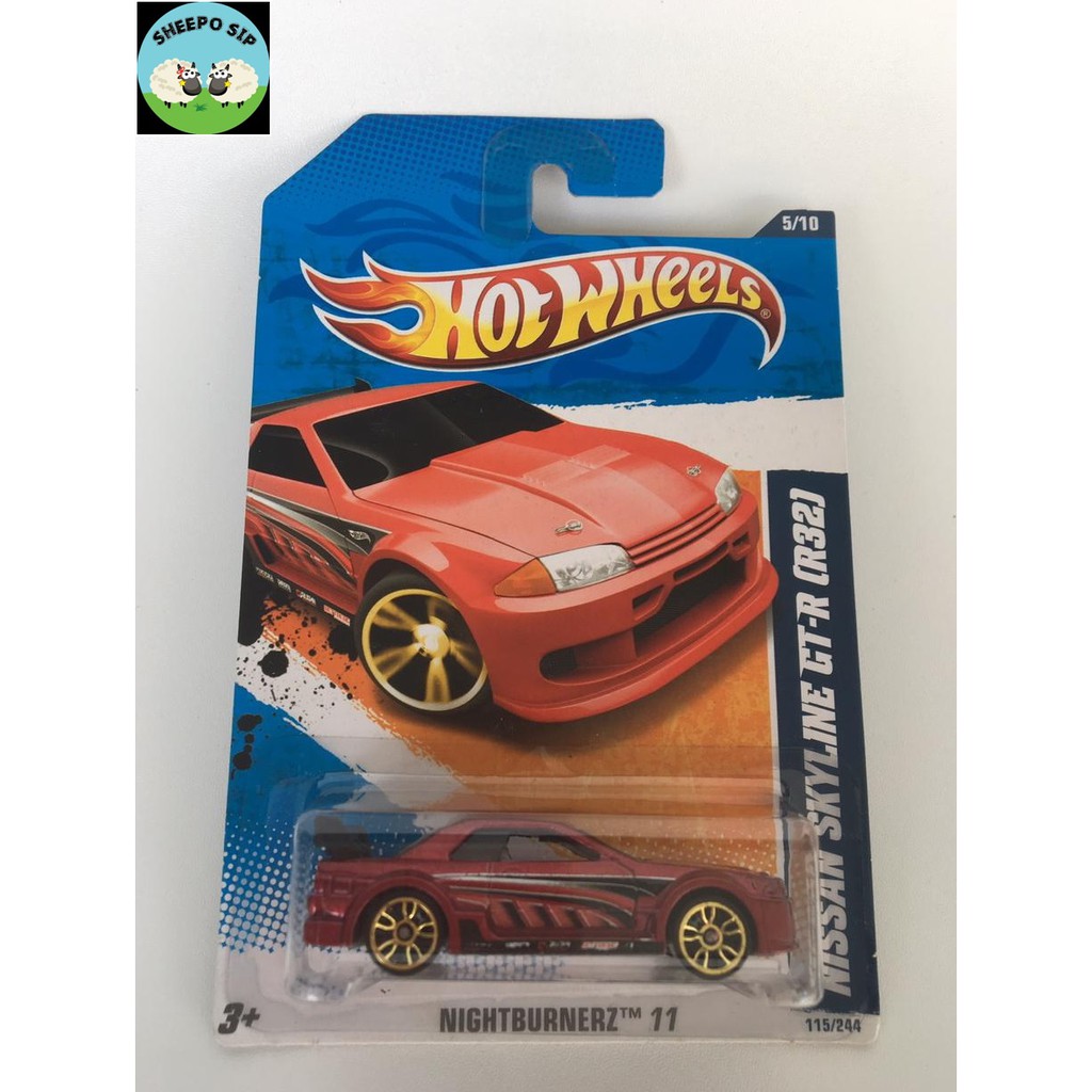 HOT WHEELS NISSAN SKYLINE GTR (R32) HOT WHEELS NIGHTBURNERZ 11 + BUBBLE WRAP HOT WHEELS PREMIUM