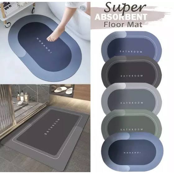 KESET DIATOMITE ANTI SLIP CEPAT KERING SERAP AIR